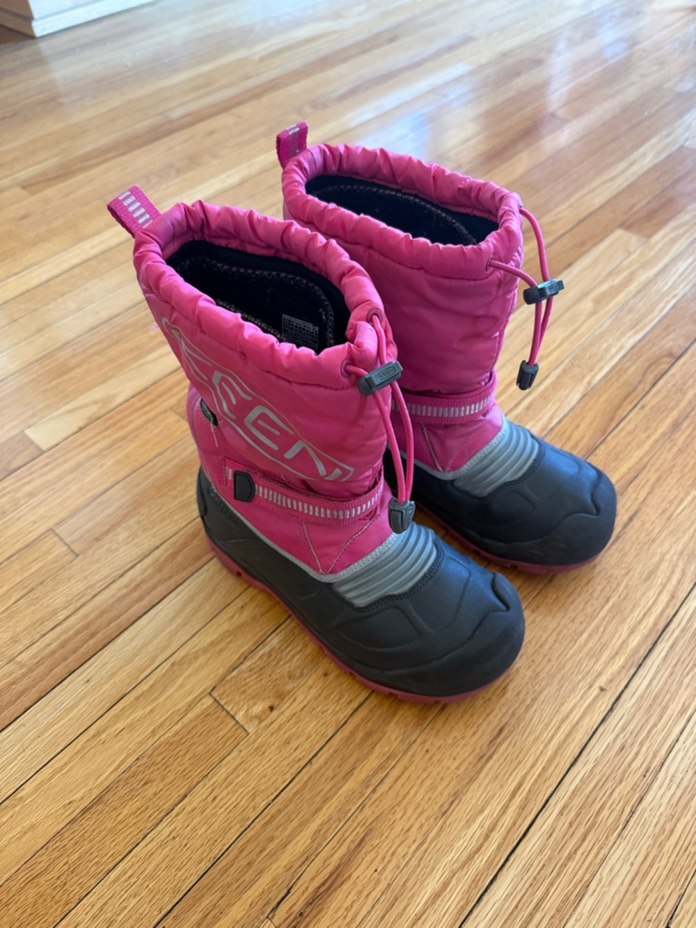 Keen Hot Pink and Gray Kids' Snow Boots